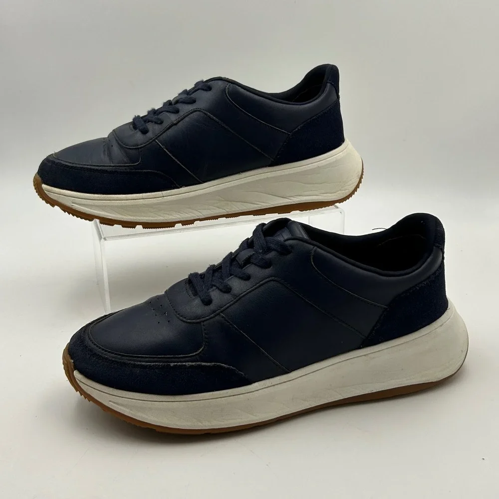 FitFlop Vitamin FF Sneakers Womens‎ Sz 9 Navy Blue Leather Suede Comfort Walking